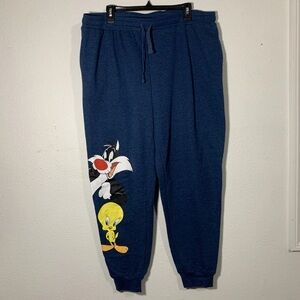 Looney Tunes Women’s Jogger Sweatpants Size 3XL Tweety Sylvester Cartoon
